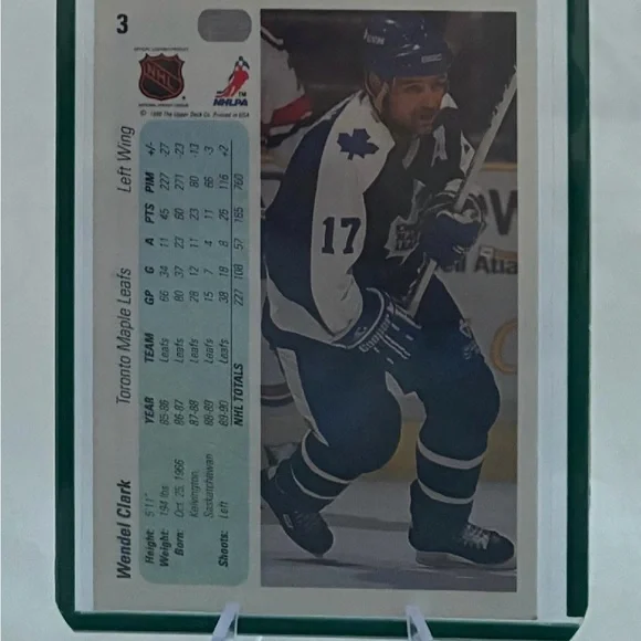 Toronto Maple Leafs Wendel Clark  Hockey Card - Picture 2 of 2